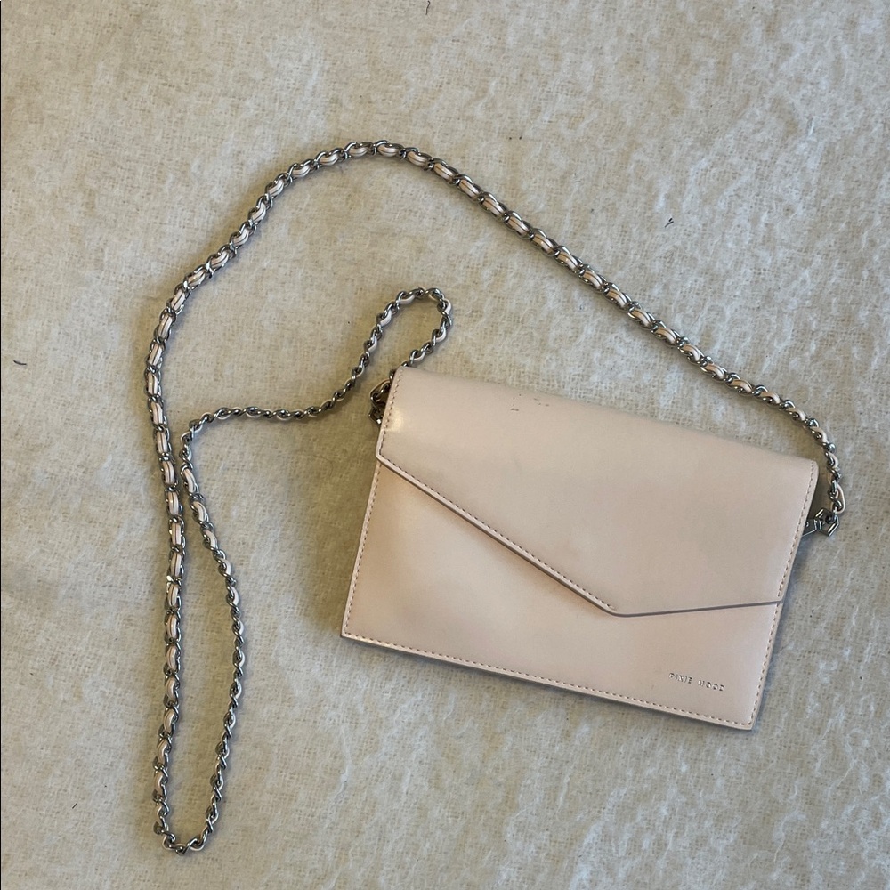 Pixie Mood Cream Crossbody Bag with Chain Strap